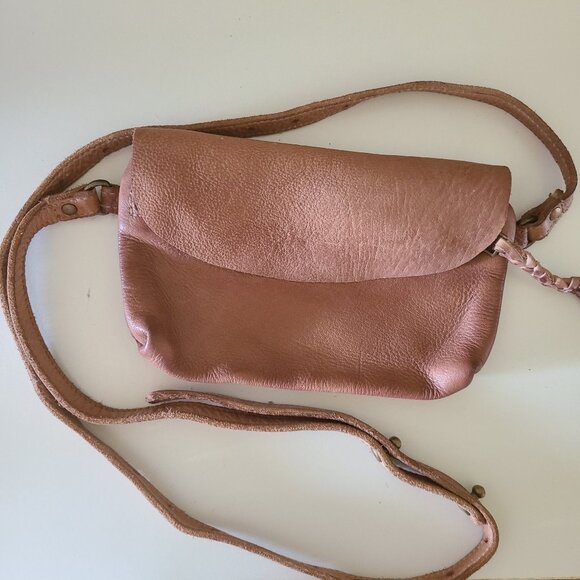 We The Free People Rider Crossbody Aged Tan Brown Leather Small Bag - Picture 3 of 4